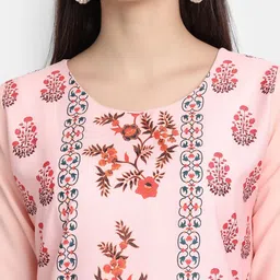 7threads KALINI Women Pack of 2 Pink & White Printed Kurta image 5