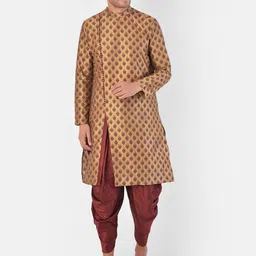 DEYANN Men Brown Ethnic Motifs Printed Kurta image 2