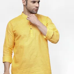 allan peter Band Collar Pure Cotton Kurta image 4