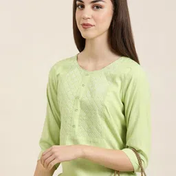 SHOWOFF Ethnic Motifs Embroidered Kurta-picture-17