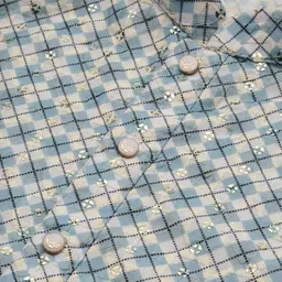 here&now x sanwara Sanwara Geometric Printed Mandarin Collar Sequined Kurta image 2