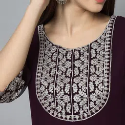 VAIRAGEE Floral Embroidered Georgette Kurta image 2