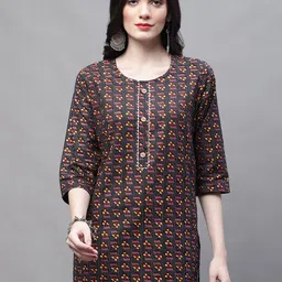SOUNDARYA Floral Printed Pure Cotton Kurti-picture-43