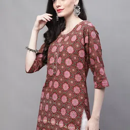 SOUNDARYA Ethnic Motifa Printed Gotta Patti Pure Cotton Kurti image 2