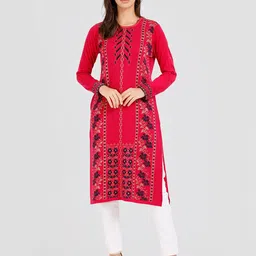 KEIKO Floral Round Neck Kurta image 1