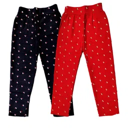 BAESD Girls Pack of 2 Printed Stretchable Skinny Fit Ankle Length Leggings-picture-19