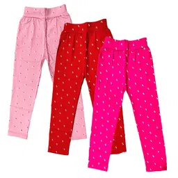BAESD Girls Pack of 3 Printed Stretchable Skinny Fit Ankle Length Leggings-picture-26