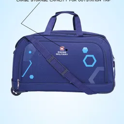 SWISS MILITARY Sprint Printed Soft Duffel Trolley Bag-50 L image 3