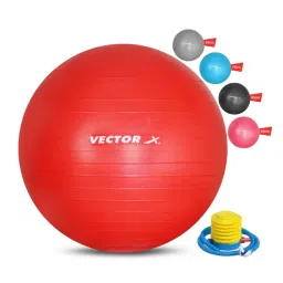 Vector X Exercise Ball - Professional Grade Anti-Burst Ball Yoga Fitness 55Cm Red-image-63