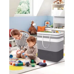 House of Quirk Grey Collapsible Large Laundry Basket - 100L image 4