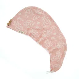 Doctor Towels Pack of 1 Banana Jacquard Floral Hair Wrap Towel Coral (S)-image-11