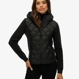 Women Quilted Heritage Strom Regular Fit Hooded Jacket-image-56