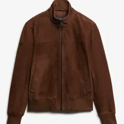 superdry Men Modern Leather Sports Bomber Jacket image 1