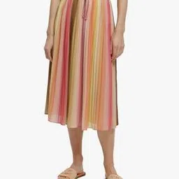 scotch & soda Pleated Chiffon Midi Skirt-picture-34