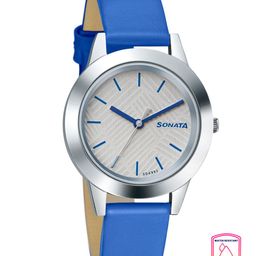 Sonata Women White & Blue Analogue Splash Leather Watch 87019SL15-picture-22