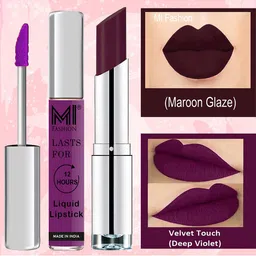 MI FASHION Set of Get the Best of Both Liquid Lipstick 3.5ml & Creamy Matte Lipstick 3.5g-picture-32