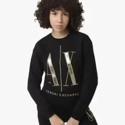 armani exchange Crew-Neck Sweatshirt with Embroidered Icon Logo-picture-42