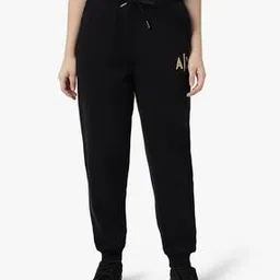 armani exchange Cuffed Track Pants with Golden Logo-picture-30