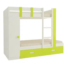 adona Evita Trundle Engineered Wood Box Storage Bunk Bed Lime Yellow image 2