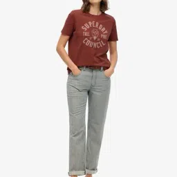 superdry Women LO-FI Outdoors Relaxed Fit Crew-Neck T-Shirt image 2