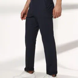 john players Men Slim Fit Flat-Front Trousers image 2