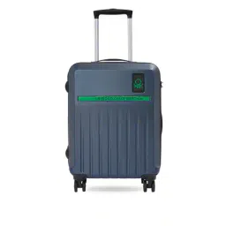 united colors of benetton Pack of 2 Cobalt Unisex Check-In TSA Lock Trolley Bag image 2