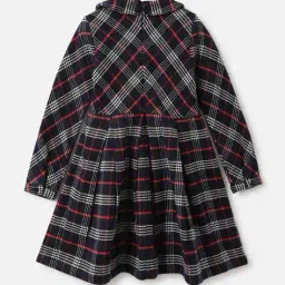 blue giraffe Girl Checks Dress image 2