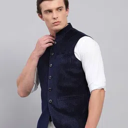 monte carlo Men Printed Regular Fit Nehru Jacket image 2