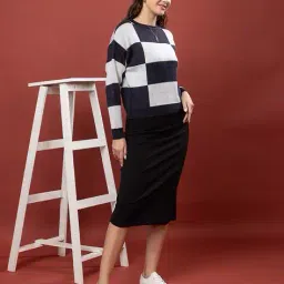 wearlusso Women Full Length Sleeve Sweater Dress image 2