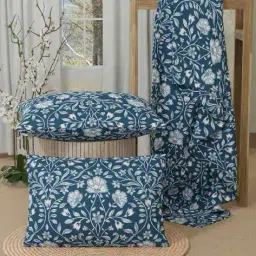 color sense 200 TC Floral Print Double Bedsheet with Pillow Covers image 2