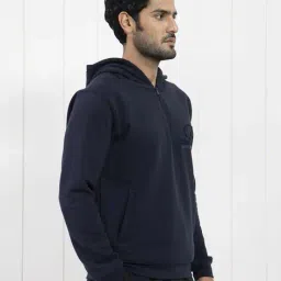 rare rabbit Men Logo Embroidered Regular Fit Hoodie image 2