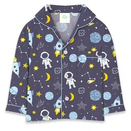 fancy fluff Boys Printed Nightsuit Set image 2