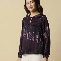 allen solly Women Embellished Regular Fit Top image 2