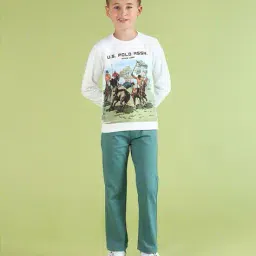 u.s. polo assn. Boys Brand Print Regular Fit Sweatshirt image 2