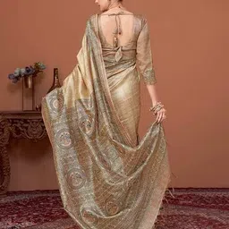 ri-wah Women Kalamkari Design Ethnic Motif Traditional Saree image 2