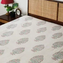 fabindia Cotton Hand Block Printed Bed Cover- Double image 2