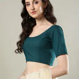 nyrika Women Smocked Side-Open Cotton Blouse image 2