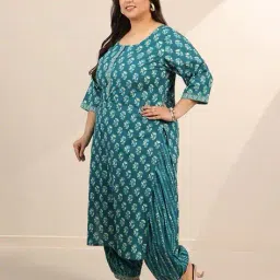 extra love by libas Women Printed Curved Straight Kurta Set with Dupatta image 2