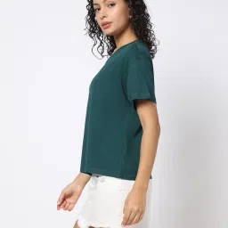 yousta Women Regular Fit Round-Neck T-Shirt image 2