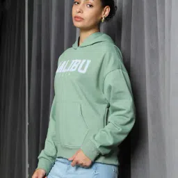 Shein Drop Shoulder Typographic Chest Print Hoodie image 2