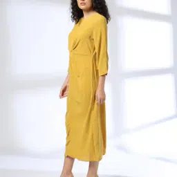 fig Women Round-Neck A-Line Dress image 2