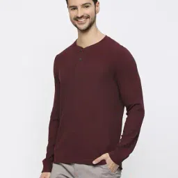 basics Men Henley T-Shirt with Full Sleeves image 2