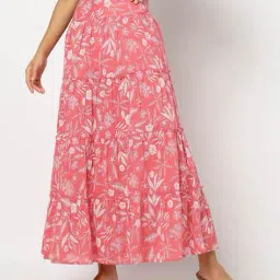 yousta Women Floral Print Flared Skirt image 2