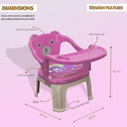 tony stark Printed Plastic Musical Baby Feeding Chair with Removal Tray image 2