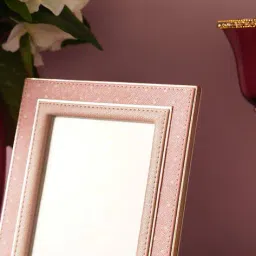 pure home and living Polka Dot Faux Leather Photo Frame - Large image 2