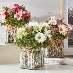 home centre Natural Dried Flowers in Glass Jar image 2