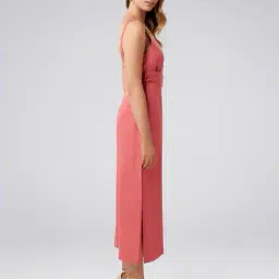 forever new Textured Jumpsuit with V-Neck image 2