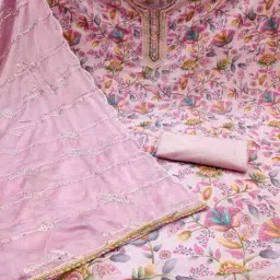svaraa Women Floral Unstitched Dress Material image 2