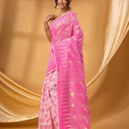 indie picks Tamarind Leaf Resham Dhakai Handloom Saree image 2