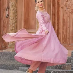 nyrika Women Embroidered Anarkali Kurta Set image 2